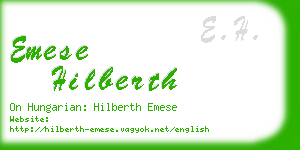 emese hilberth business card